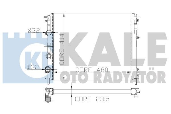 KALE OTO RADYATÖR Radiaator,mootorijahutus 246200